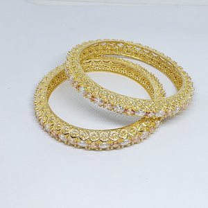 Hs 4843 Gold plated Bangles pair