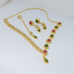 Hnk 7284 Gold plated Necklace Set