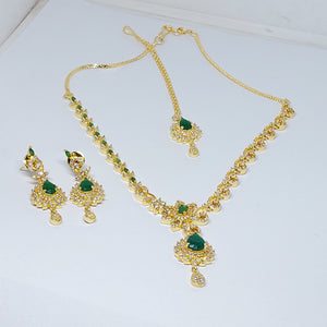 Hnk 7286 Gold plated Necklace Set