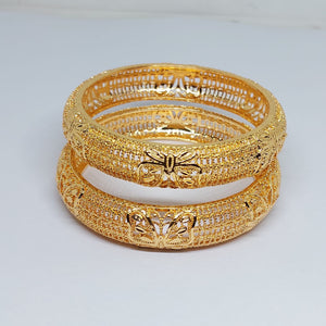 Hs 4910 Gold look bangles pair