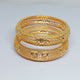 Hs 4910 Gold look bangles pair