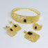 Hb 5493 Gold Look Pednant Set with ring