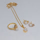 Hb 5496 Gold Look Pednant Set with ring