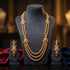 HBS 0083 Long Gold Plated Ad Zirconia Bridal set
