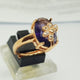 Hb 1440 Rose gold plated Ring(Purple)