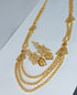 HBS 0083 Long Gold Plated Ad Zirconia Bridal set