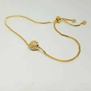 Hb 943 Rose gold Adjustable Bracelet(ball)