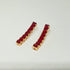 Hk 825 Rose gold plated earings(ruby)