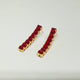 Hk 825 Rose gold plated earings(ruby)