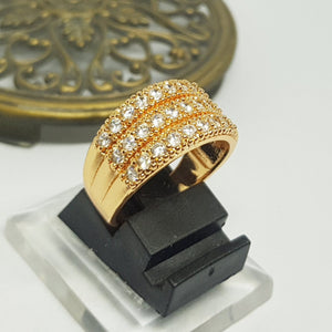 Hb 1447 Zircon Rose gold plated Ring
