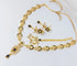 Hnk 7222 Gold plated Necklace set (Black)