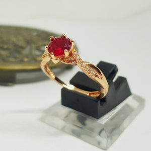Hb 1460 Zircon Rose gold plated Ring