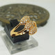 Hb 1459 zircon Rose gold plated Ring
