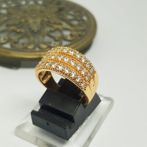 Hb 1447 Zircon Rose gold plated Ring