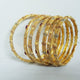 Hs 4874 Gold polish Bangles set(R)