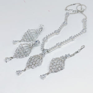 Hnk 7249 Silver plated Necklace set