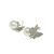 Hk 893 Silver plated Ear tops pearls