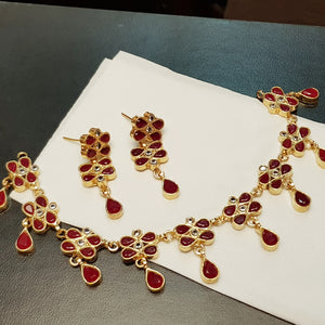 Hnk 664 Gold plated necklace set