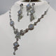 Hnk 7068 Silver plated Ad zircon Necklace set
