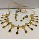 Hnk 7005 Gold plated necklace set (black)