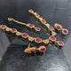Hnk 7250 Gold plated Necklace set