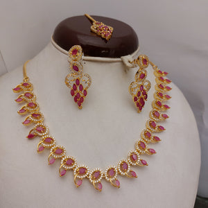 Hnk 7230 Gold plated Necklace set
