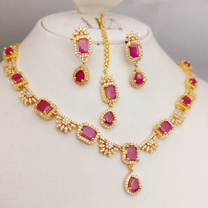 Hnk 7250 Gold plated Necklace set