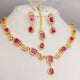 Hnk 7250 Gold plated Necklace set