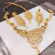 Hnk 7272 Gold plated Ad zirconia Necklace Set