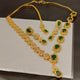 Hnk 7276 Gold plated Necklace Set