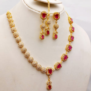 Hnk 7289 Gold plated Necklace Set