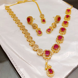 Hnk 7289 Gold plated Necklace Set
