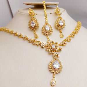 Hnk 7291 Gold plated Necklace Set